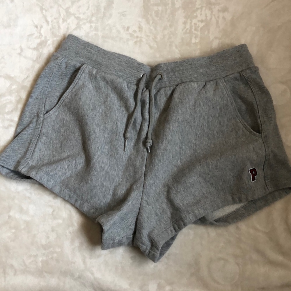 Varsity style PINK sweat shorts